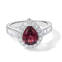 D''Joy Premium Usambara Color Change Garnet, Moissanite Ring in Rhodium Over Sterling Silver (Size 10.0) 2.70 ctw