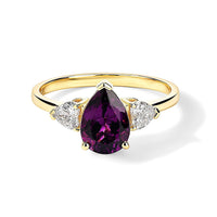 Luxuriant 10K Rose Gold AAA Radiant Ember Garnet, Lab Grown Diamond (EF, VS) Ring (Size 10.0) 2.70 ctw