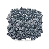 Snowflake Obsidian 310.55 ctw Chips Stretch Bracelet (6.0-8.0In)