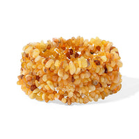 Yellow Jade 323.55 ctw Chips Stretch Bracelet (6.0-8.0In)