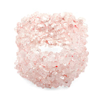 Rose Quartz 287.60 ctw Chips Stretch Bracelet (6.0-8.0In)