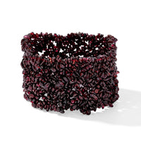 Orissa Rhodolite Garnet 364.80 ctw Chips Stretch Bracelet (6.0-8.0In)