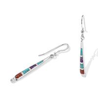 Multi Gemstones  Earring Sterling Silver 0.24 ctw