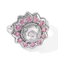 EverTrue Simulated White and Orchid Diamond Ring in Stainless Steel (Size 10.0) 8.80 ctw