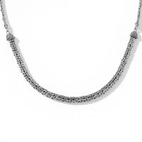 D''Joy Passport to Turkey Sterling Silver 2 Row Byzantine Necklace (20 Inches) (33.30 g)