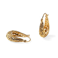 D''Joy Passport to Turkey Earrings in 22K Yellow Gold Over Sterling Silver 5.35 Grams