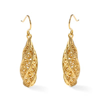 D''Joy Passport to Turkey Earrings in 22K Yellow Gold Over Sterling Silver 6.40 Grams