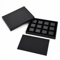 Livmore Black 12pcs Black Loose Gemstone Display Box