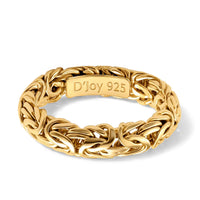 D''Joy Passport to Turkey 22K YG Over Sterling Silver Byzantine Ring (Size 10.0) (4.60 g)