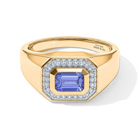 D''Joy Golden Tanzanite and Moissanite 1.00 ctw Ring in 18K Vermeil Yellow Gold Over Sterling Silver (Size 6.0)