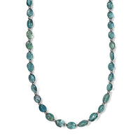 Luxoro 10K White Gold  AAAA   Mint Tourmaline  Beads Necklace (Size - 18) ,  Gold Wt. 2.5 g 30.00 ctw