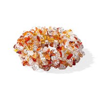 Fire Quartz and Brazilian Citrine 506.55 ctw Chips Stretch Bracelet (6.0-8.0In)