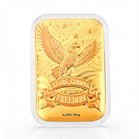 24K Gold Rainbow Eagle Embossed Sheet (31x45.5mm) 10mg