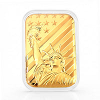 24K Gold Rainbow Statue of Liberty Embossed Sheet (31x45.5mm) 10mg