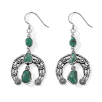 D''Joy Royal Hubei Blue Turquoise 36.10 ctw Earrings in Sterling Silver