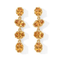 D''Joy Premium Brazilian Citrine Earrings in 18K Vermeil YG Over Sterling Silver 5.00 ctw