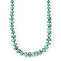 D''Joy Premium Sonoran Turquoise Beaded Graduation Necklace (18-20 Inches) in Rhodium Over Sterling Silver 80.00 ctw