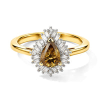D''Joy Premium Natural Golden Tanzanite and Diamond 0.85 ctw Ring in 18K Vermeil Yellow Gold Over Sterling Silver (Size 6.0)