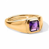 D''Joy Asscher Cut White Topaz Ring in 14K YG Over Sterling Silver (Size 4.0) 1.35 ctw