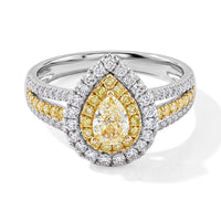 Modani 14K Yellow Gold Yellow and White Diamond Ring (Size 7.0) 1.28 ctw