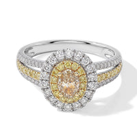 Modani 14K Yellow Gold Yellow and White Diamond Ring (Size 7.0) 1.29 ctw