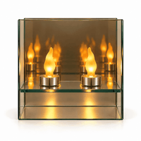 Livmore Glass and LED Double Heads Decorative Ornaments (Battery 2xAA Not Including)