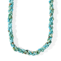 Premium Sonoran Turquoise Graduation Necklace (18-20 Inches) in Rhodium Over Sterling Silver 135.00 ctw