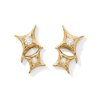 D''Joy Moissanite Earrings in 18K Vermeil YG Over Sterling Silver 0.30 ctw