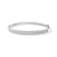 Diamond Bangle Bracelet in Sterling Silver (6.50 In) 2.00 ctw