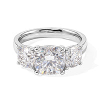 Moissanite Ring Sterling Silver 7.75 ctw