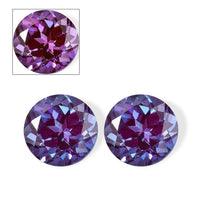 Lab Grown Alexandrite Set of 2 (Rnd 7 mm) 2.91 ctw