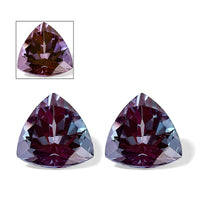 Lab Grown Alexandrite Set of 2 (Trl 7 mm) 2.47 ctw