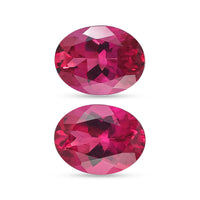 Lab Grown Bixbite Set of 2 (Ovl 9x7 mm) 3.12 ctw