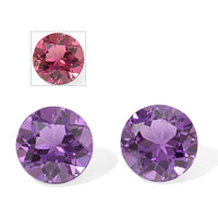 Lab Grown Color Change Sapphire Set of 2 (Rnd 7 mm) 3.42 ctw