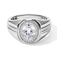 EverTrue Lab Created White Sapphire, White Zircon Ring in Platinum Bond (Size 10.0) 2.60 ctw