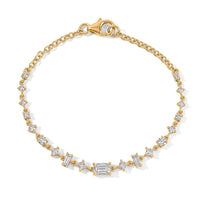D''Joy Moissanite (Oct 6x4mm) Bracelet in 18K Vermeil YG Over Sterling Silver (6.50 In) 1.80 ctw