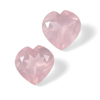 AA Rose Quartz Set of 2 (Hrt 9 mm) 4.51 ctw