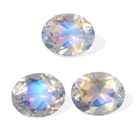 AAA Rainbow Moonstone Set of 3 (Ovl 5x4 mm) 0.85 ctw