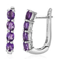 Tanzanite Earrings in Platinum Over Sterling Silver 1.35 ctw - Sticky add to cart bar