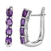 Tanzanite Earrings in Platinum Over Sterling Silver 1.35 ctw