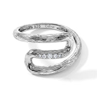 Clarte Moissanite Ramus Ring in Sterling Silver (Size 5.0) 0.05 ctw