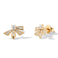 Clarte Moissanite Alis Stud Earrings in 14K YG Over Sterling Silver 0.59 ctw
