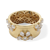 Clarte Moissanite (Pear 4x3mm) Fleur Dore Ring in 14K YG Over Sterling Silver (Size 10.0) 1.98 ctw