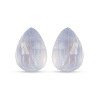 Rainbow Moonstone Set of 2 (Pear 7x5 mm) 1.48 ctw