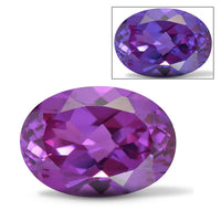 Lab Grown Color Change Sapphire (Ovl 14X10 mm) 7.94 ctw