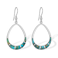 Blue Mojave Turquoise Dangling Earring Sterling Silver 0.70 ctw