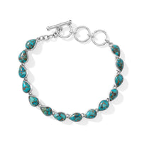 Multi Gemstone Bracelet in Sterling Silver (8.00 In) 3.00 ctw