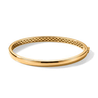 EverTrue Slim Golden Bangle Bracelet in 18K YG Plated (6.50 In)