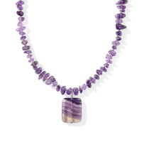 GCS African Amethyst, Fluorite Necklace Kit 159.00 ctw