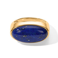 EverTrue Lapis Lazuli Men''s Ring in 18K YG Plated (Size 10.0) 13.50 ctw